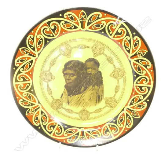 ROYAL DOULTON MAORI ART PLATE YELLOW....