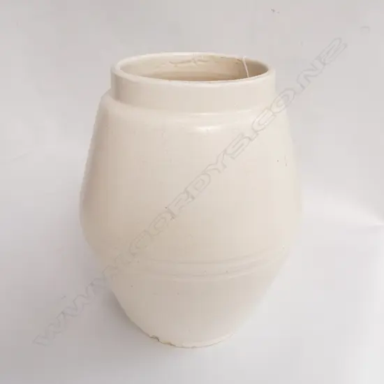 CROWN LYNN HAND POTTED LARGE VASE,  SHAPE #11, SOME CHIPS TO FOOTRING. H.235mm