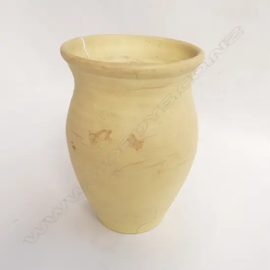 Wally Silva baluster vase matt pale yellow...