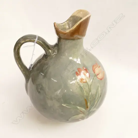 USA Arts & Crafts Retting pottery California blue jug 1880