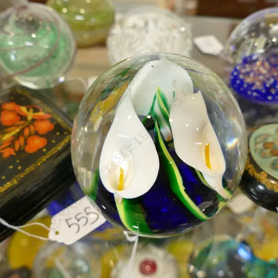 PETER RAOS PAPERWEIGHT - SIGNED AND DATED 1992