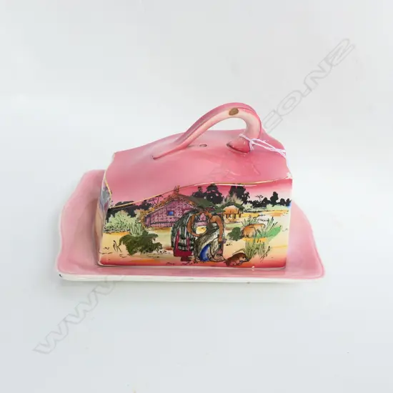 GRIMWADES 'MAORI WARE' TE HONGI CHEESE DISH 180MM L