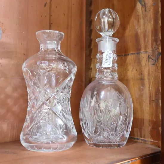 2 BOHEMIA CRYSTAL DECANTERS