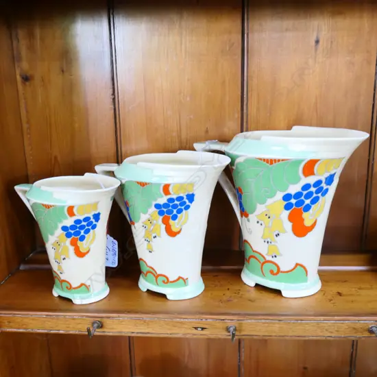 SET GRADUATED 3 R/DOULTON CAPRICE JUGS