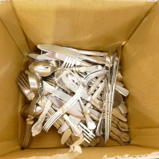 BOX LOT ASST. STAINLESS STEEL CUTLERY