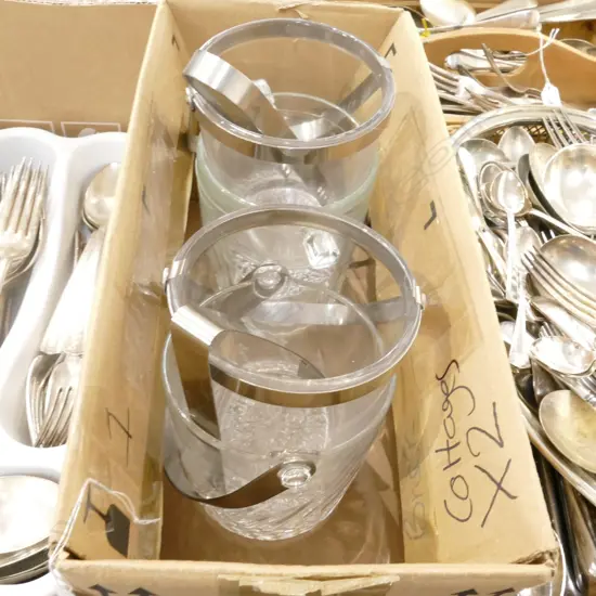 4 VINTAGE ICE BUCKETS