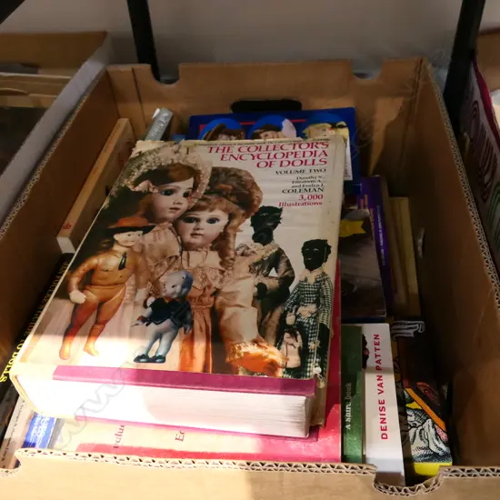 BOX LOT ASST. BOOKS ON DOLLS