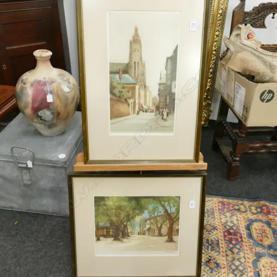 2 William Tatton Winter RBA (1855-1928) ETCHINGS H/COLOURED