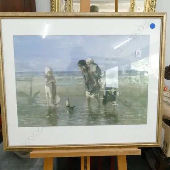 JOSEF ISRAELS FRAMED PRINT CHILDREN OF THE SEA 740 X 610 MM
