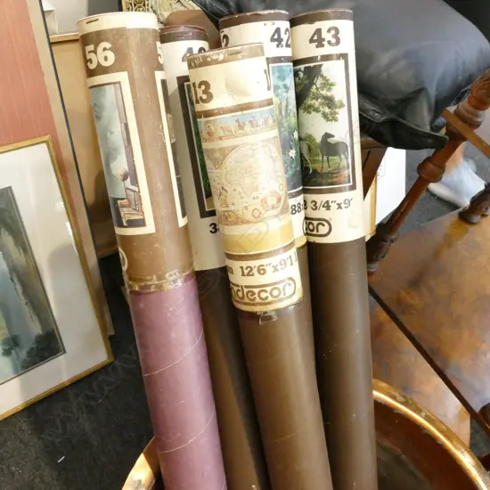 5 LARGE DECORATIVE BACKDROPS; MARILYN MONROE, PALMS, FERNS ETC