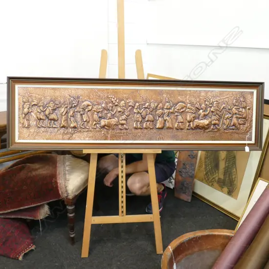 LEONARD BAILEY FRAMED COPPER ART  WORK 