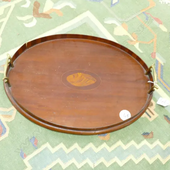 EDWARDIAN SHERATON REVIVAL TRAY (64)