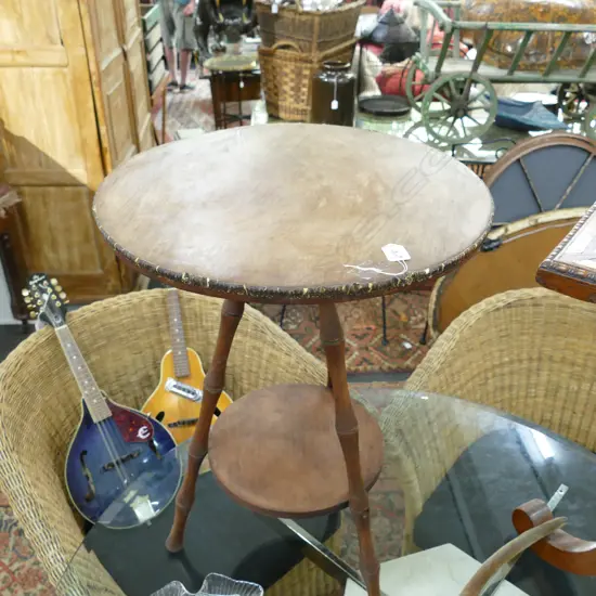 FAUX BAMBOO SIDE TABLE