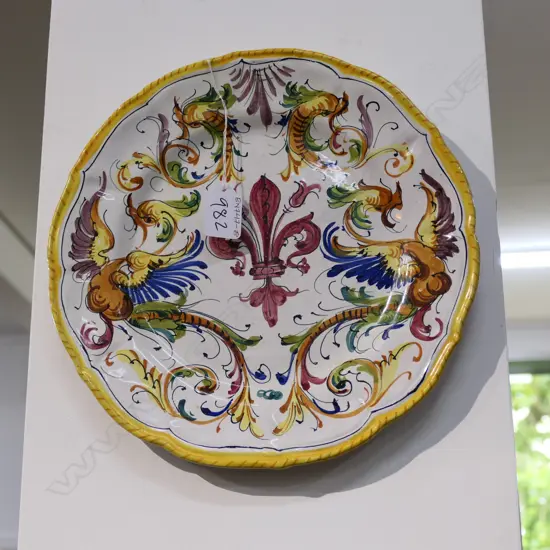 CONTINENTAL HAND PAINTED WALL PLATE