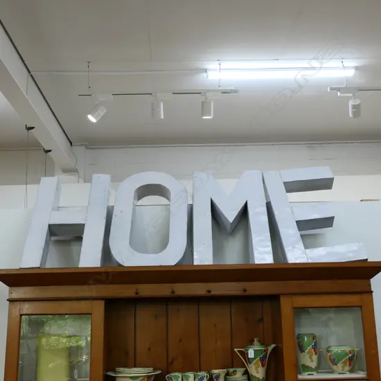 TIN LETTERS 'HOME' EACH H. 605MM