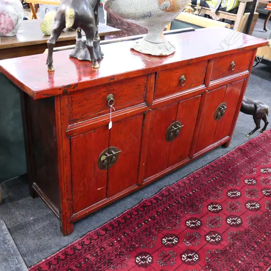 RED CHINESE CABINET