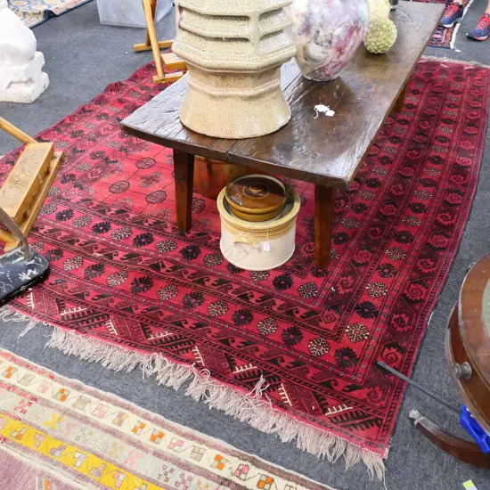 OLD AFGHAN BOKHARA CARPET 2.7 X 2M