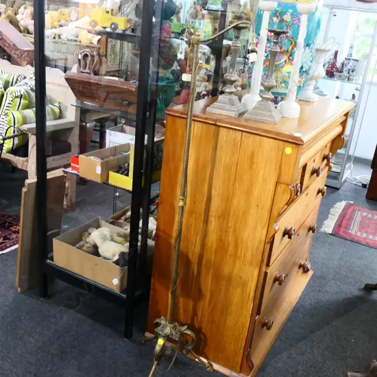 BRASS STANDARD LAMP NO SHADE H 1550 MM