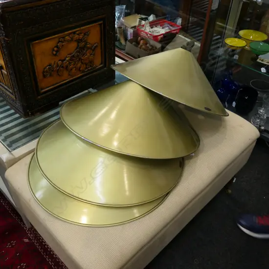 FOUR BILLIARD TABLE LIGHTSHADES