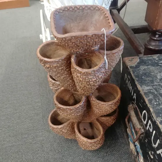 POTTERY 'PINECONE' PLANT POT