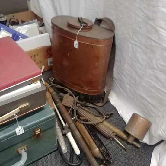 VINTAGE BRASS SPRAYER WITH ATTACHMENTS