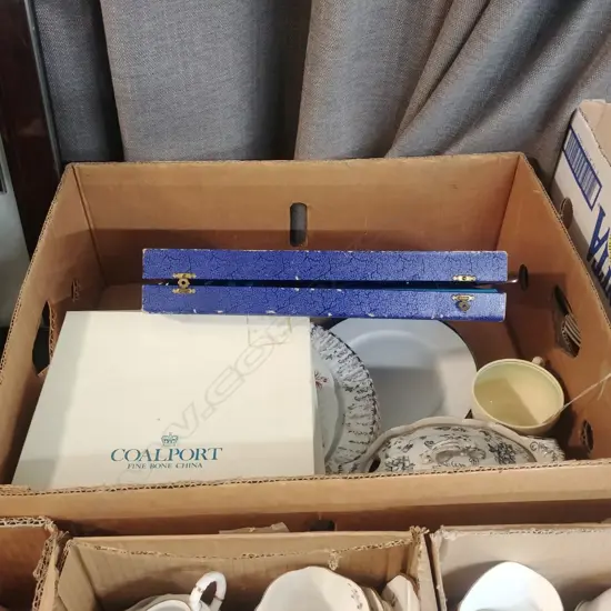 LOT ASST CHINA COALPORT/ CLIFF/TUREEN/ CUTLERY ETC