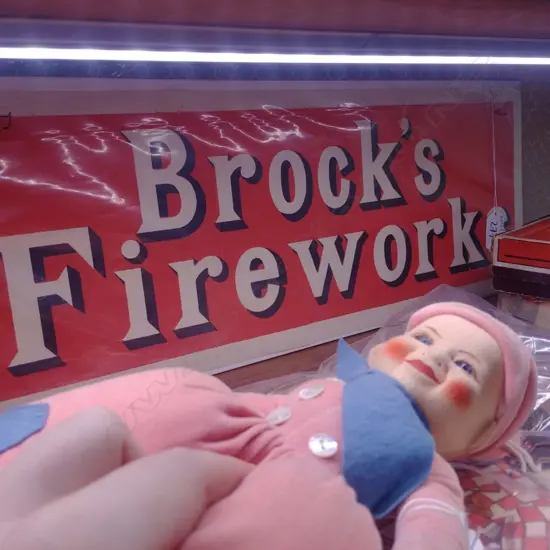 VINT ADVERTISING 'BROCK'S FIREWORKS' SCREENPRINT