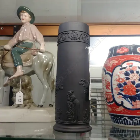 BLACK BASALT WEDGWOOD VASE