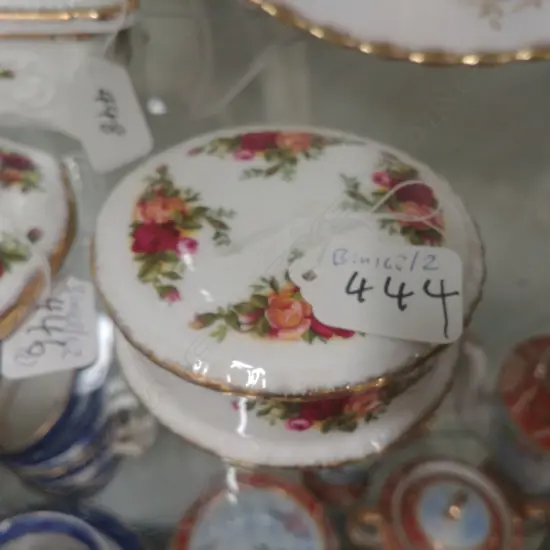 R.A OCR-LIDDED TRINKET BOX  90MM DIA