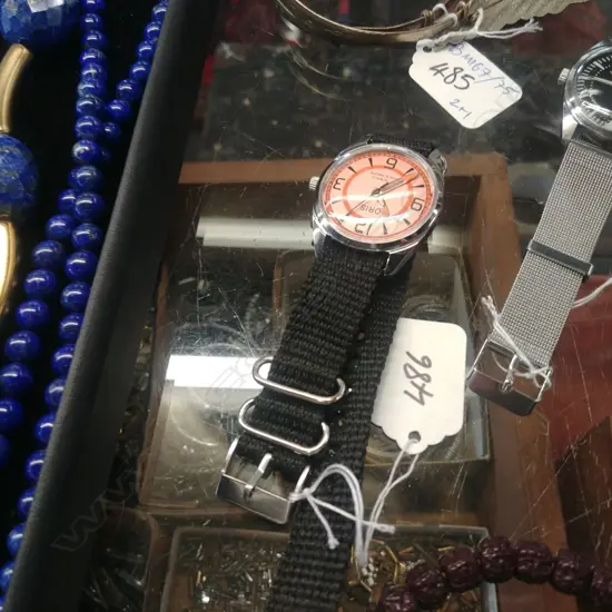 ORIS WRISTWATCH - PEACH DIAL FABRIC STRAP