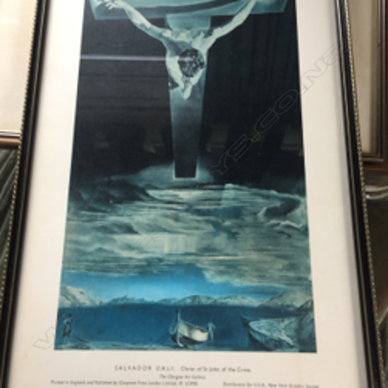 SALVADOR DALI, CHRIST OF ST. JOHN OF THE CROSS – GLASGOW ART GALLERY COLOUR PRINT, 430 X 26mm