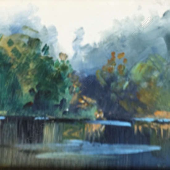 CHARLES PICKWORTH , LAKE SCENE, OIL ON BOARD, SIGNED, 110 X 170mm