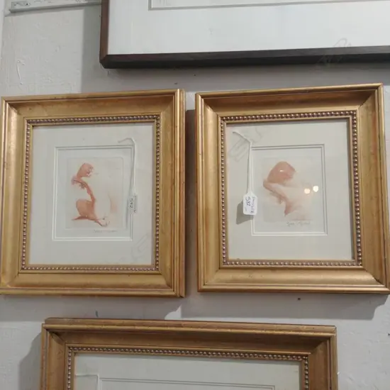 2 FRAMED FEMALE ETCHINGS