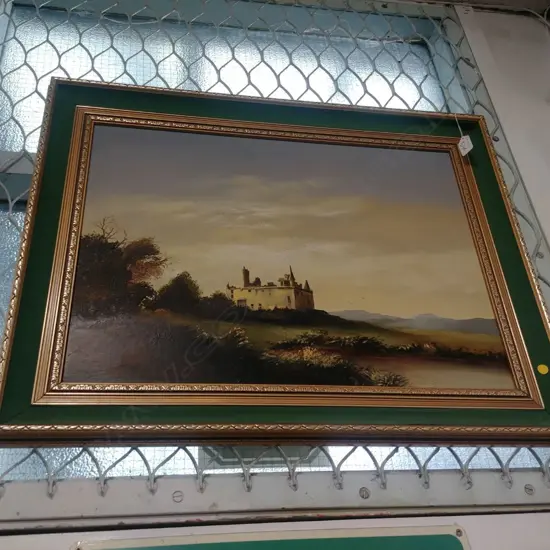OIL PAINTING OF A CASTLE BY D A JAMES