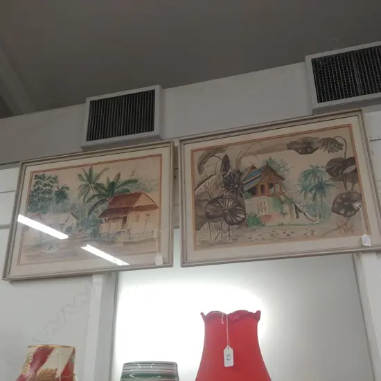 2 SOUTH EAST ASIA  W/C SIGNED 1897