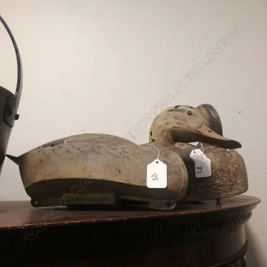 OLD HOLLOW HUNTING DECOY, SOME SHOT DAMAGE