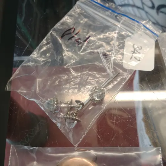 MOONSTONE ? & WHITE METAL BROOCH & E/RING SET