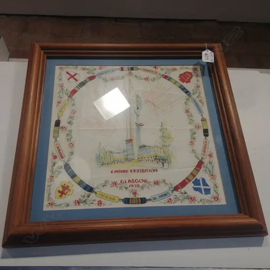 FRAMED EMPIRE EXHIBITION HANDKERCHIEF