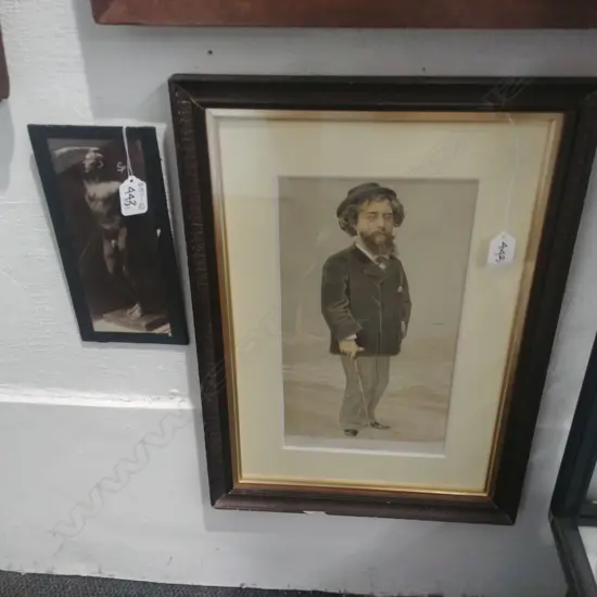 VANITY FAIR CARTOON AND RODIN PHOTOGRAPH 