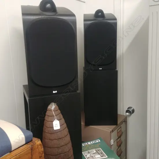 PR OF B+W SPEAKERS ON STANDS