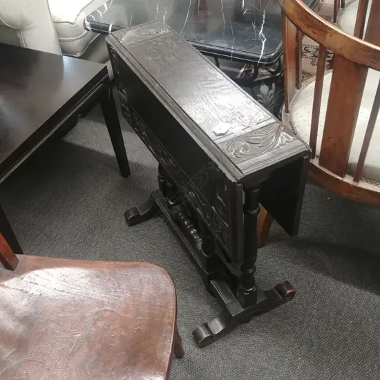 ANTIQUE OAK DROP LEAF TABLE SMALL