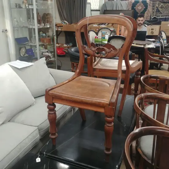 PR MAHOGANY BALLOON BACK CHAIRS 