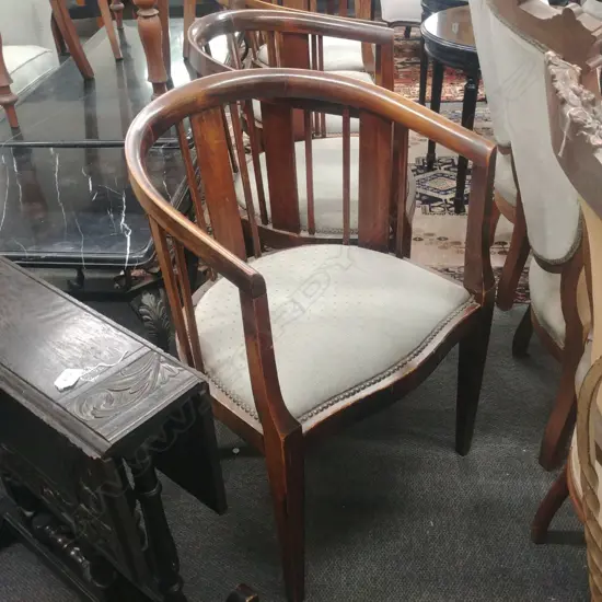 4 EDWARDIAN TUB CHAIRS