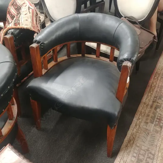 ART DECO OAK TUB CHAIR