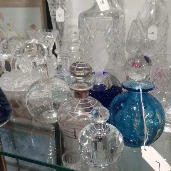 6 SMALL PERFUME BOTTLES
