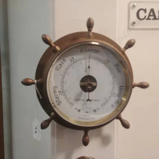 BRASS BAROMETER 'ROYAL MARINER'