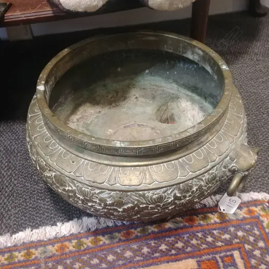 CHINESE BRASS JARDINIERE