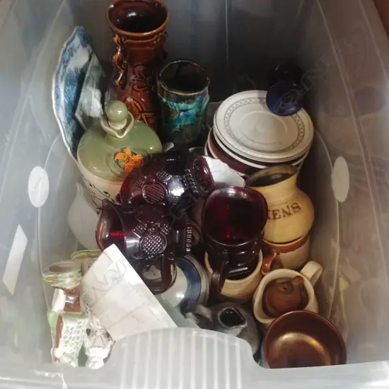 LARGE LOT ASST POTTERY/FIGURES/PLATES ETC