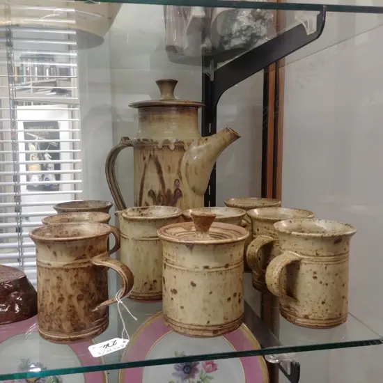 JOHN CAMPBELL STUDIO POTTERY COFFEE SET