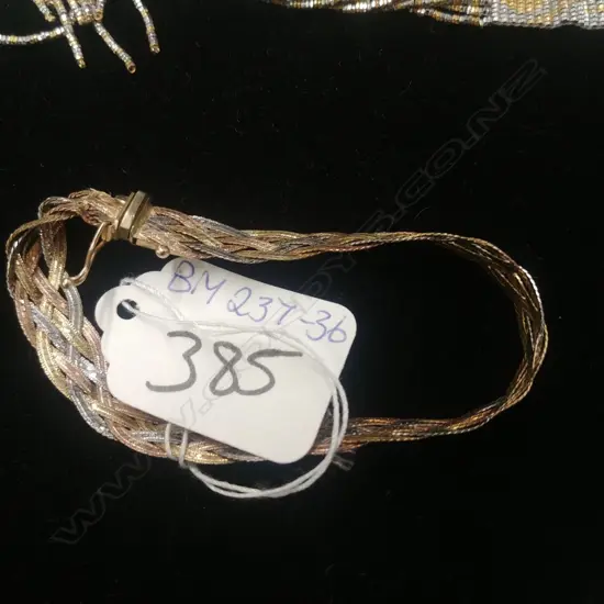 14CT GOLD THREE GOLDCHAIN BRACELET 8.93GM